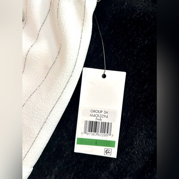 NWT- Calvin Klein Striped Drawstring Waist Tunic Cargo Pants Suit•Size L (12-14) - Picture 6 of 7